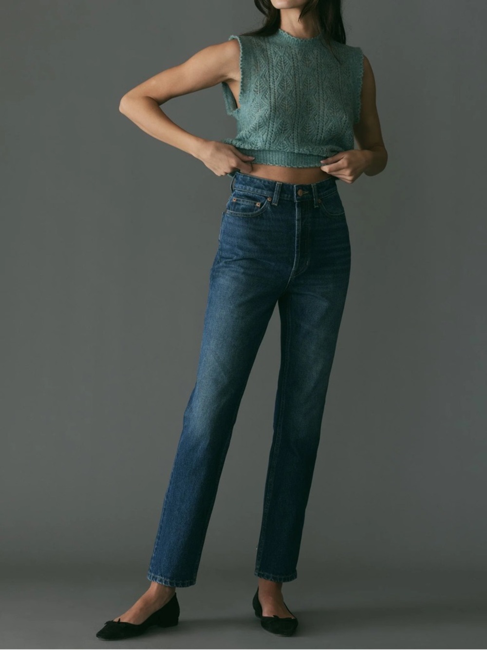 DOEN High-Rise Diana Jeans in Bleu D’Hier Size 27 - Picture 2 of 5